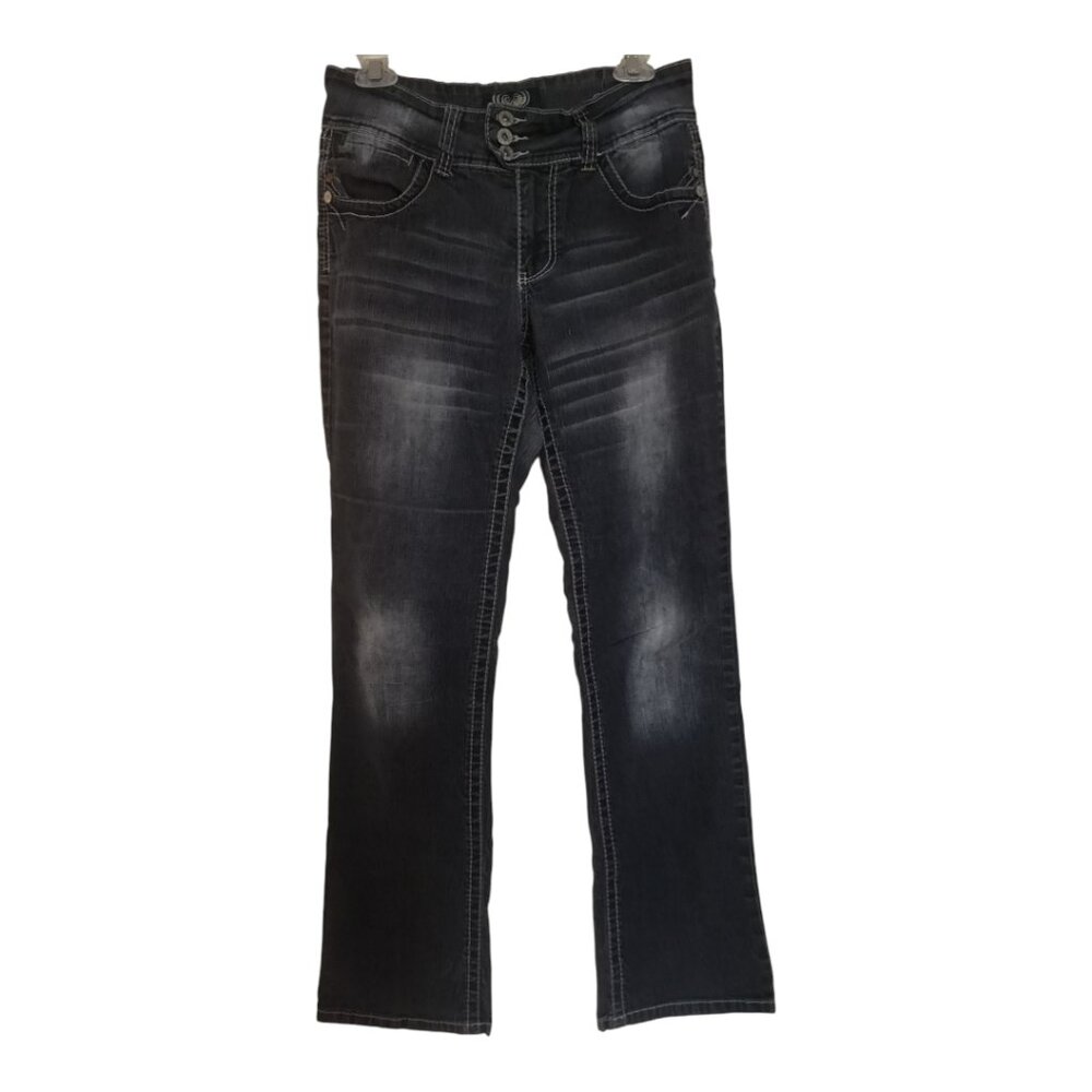 Angels Indigo Blue Stretchy Boot Cut Jeans 8